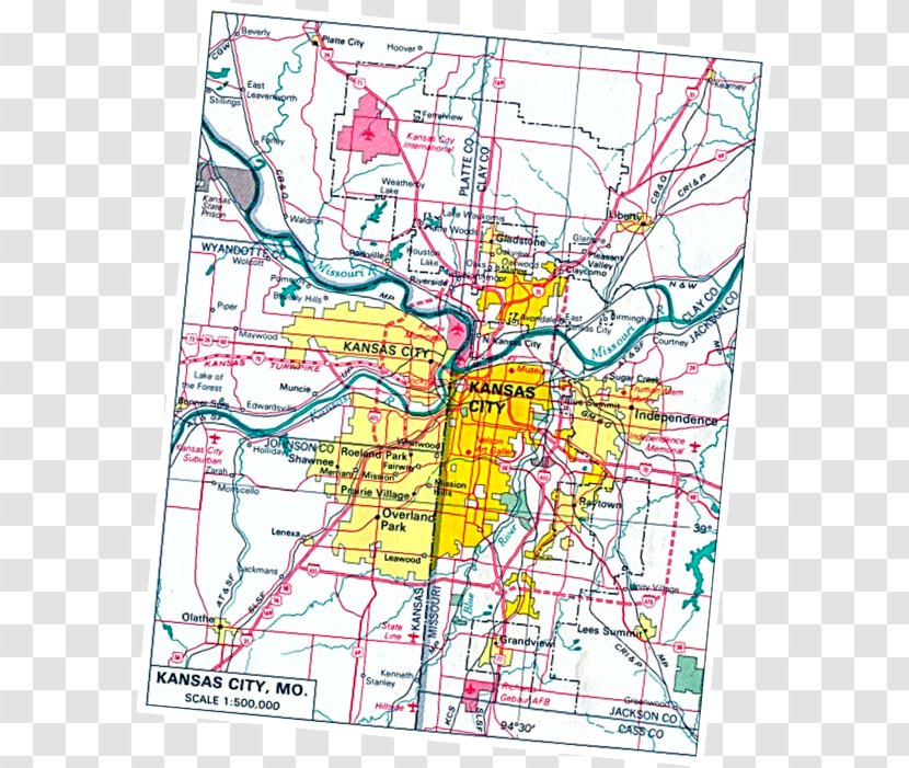 Kansas City Map Lenexa World - Blues Transparent PNG