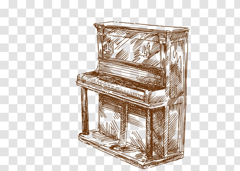 American Frontier Stock Royalty-free Illustration - Western Saloon - Hand-painted Piano Transparent PNG