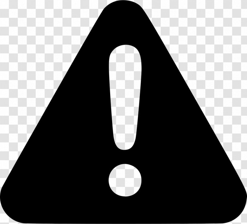 Attention Symbol - Black And White Transparent PNG