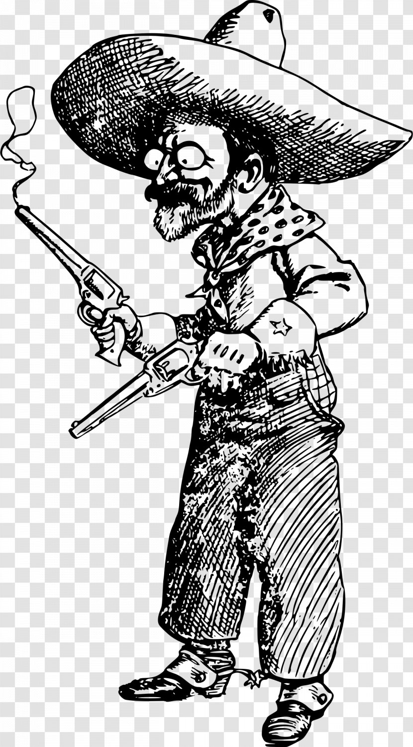 American Frontier Cowboy Cartoon Gunfighter - Shoe Transparent PNG