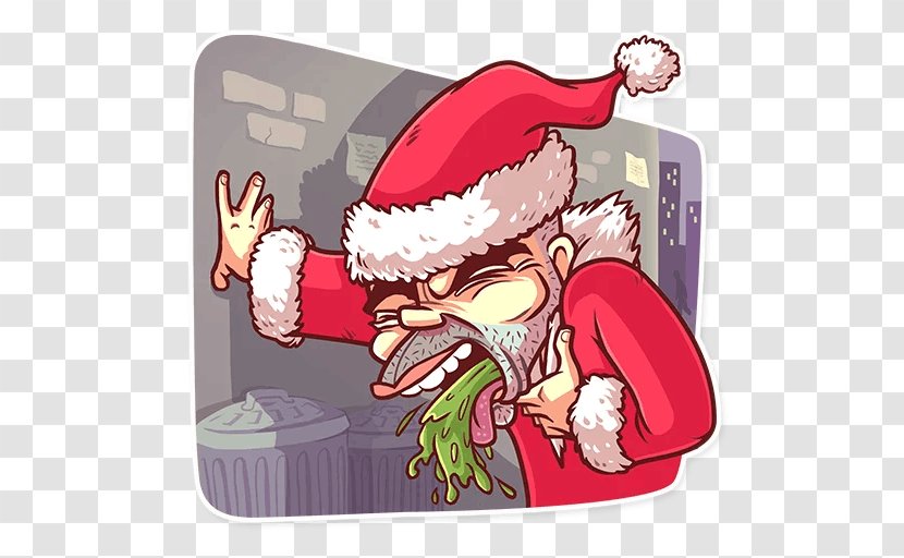 New Year Santa Claus Bad Christmas Day Text - Holiday Transparent PNG