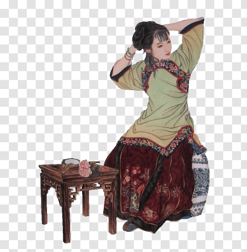 Xiao Hong U6e05u88ddu7d05u6a13u5922u4ebau7269u8a69u756bu96c6 - Furniture - Women In Ancient China Transparent PNG