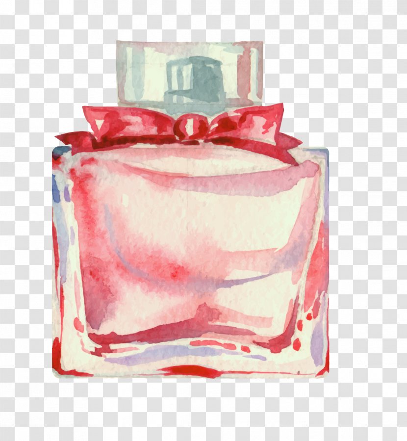 Cosmetics Watercolor Painting Make-up Artist Perfume - Royaltyfree - Bottle Transparent PNG