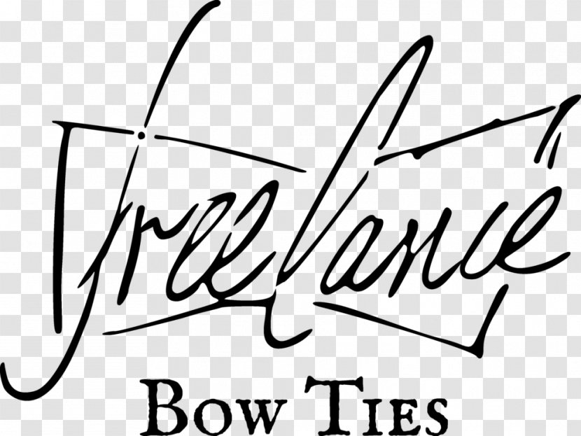 Freelance Bow Ties Calligraphy - Black And White - Freelancing Transparent PNG