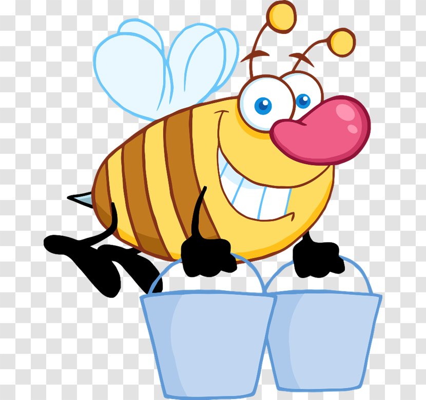 Western Honey Bee Clip Art Apidae Bumblebee Royalty-free - Area - Bucket Transparent PNG
