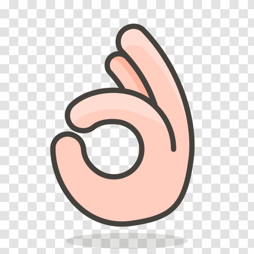 Thumb Hand Symbol OK - Watercolor Transparent PNG