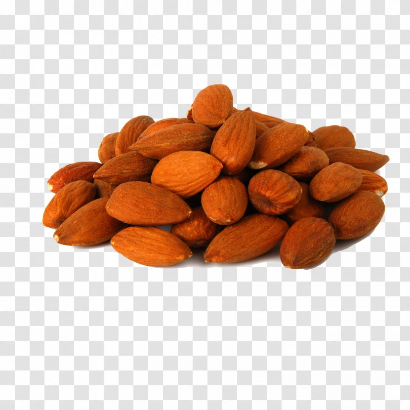 Almond Milk Nut Food Calorie - Oil - A Pile Of Peeled Almonds Transparent PNG