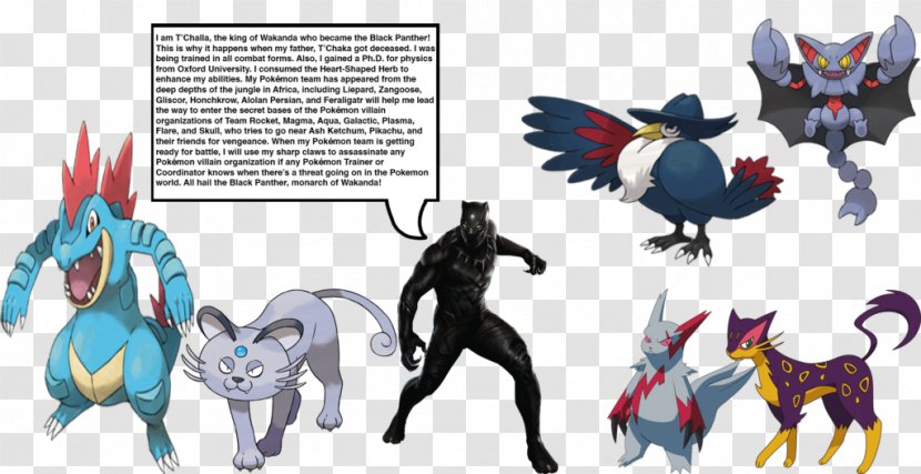 Black Panther Honchkrow Pokémon Horse Persian - Frame - BlackPanter Transparent PNG