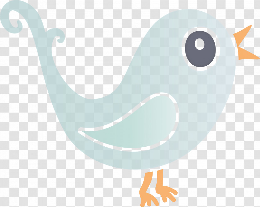 Bird Cartoon Beak Tail Perching Bird Transparent PNG