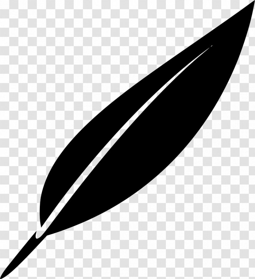 Feather Pen Quill - Black And White Transparent PNG