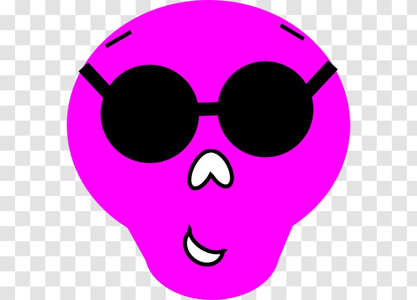 Sunglasses Smiley Clip Art Snout Pink M - Purple - Bad Heart Transparent PNG