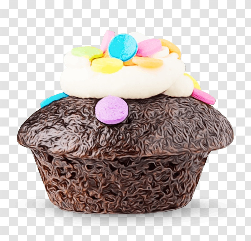 Cupcake Cake Food Icing Buttercream Transparent PNG