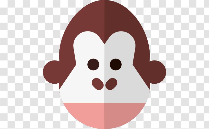 Primate Animal Clip Art - Heart - Brown Monkey Transparent PNG