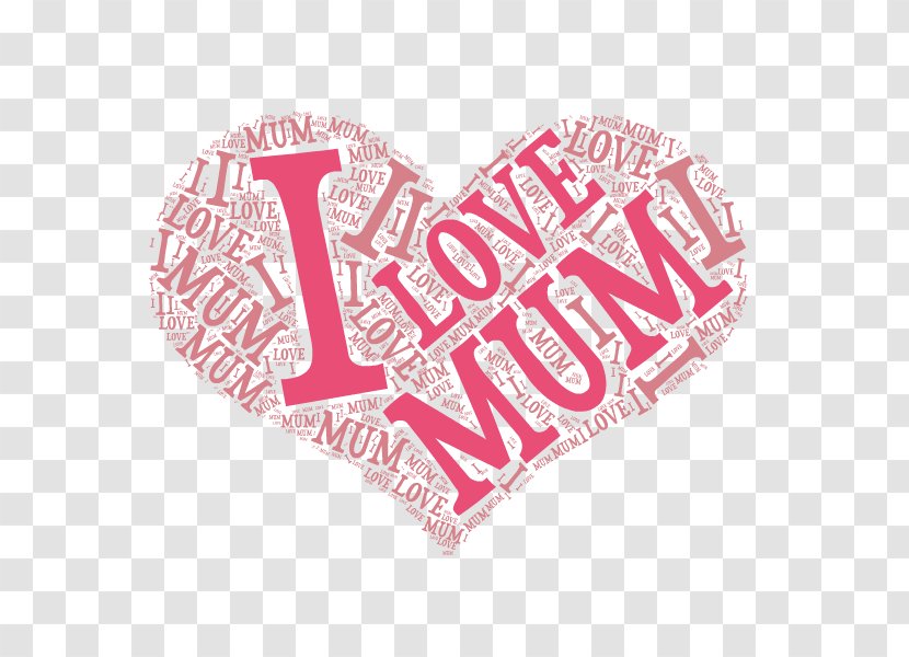 Mother's Day Infant Word - Heart - 2018 Wordart Transparent PNG