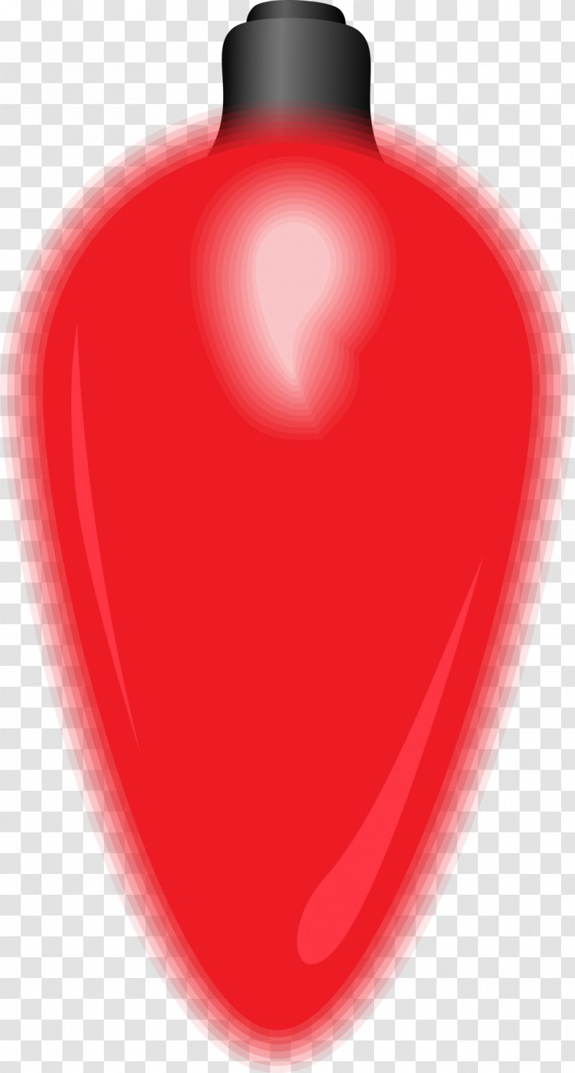 Heart - Little Fresh Red Light Bulb Transparent PNG