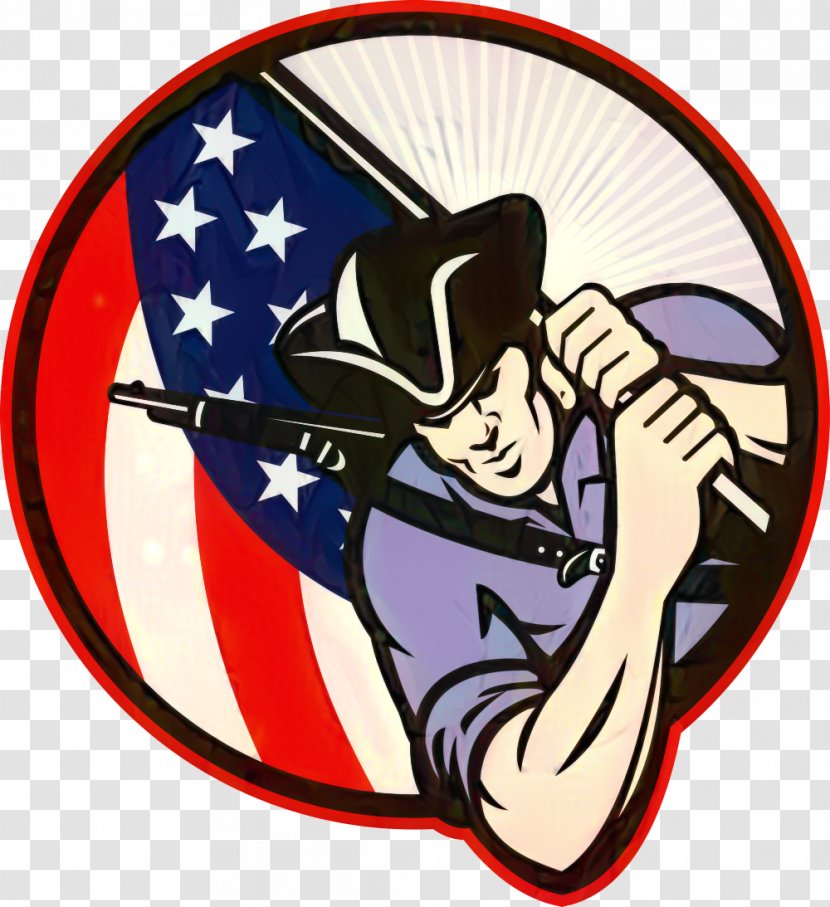 Clip Art Vector Graphics Illustration Minutemen - Flag Of The United States - Royaltyfree Transparent PNG