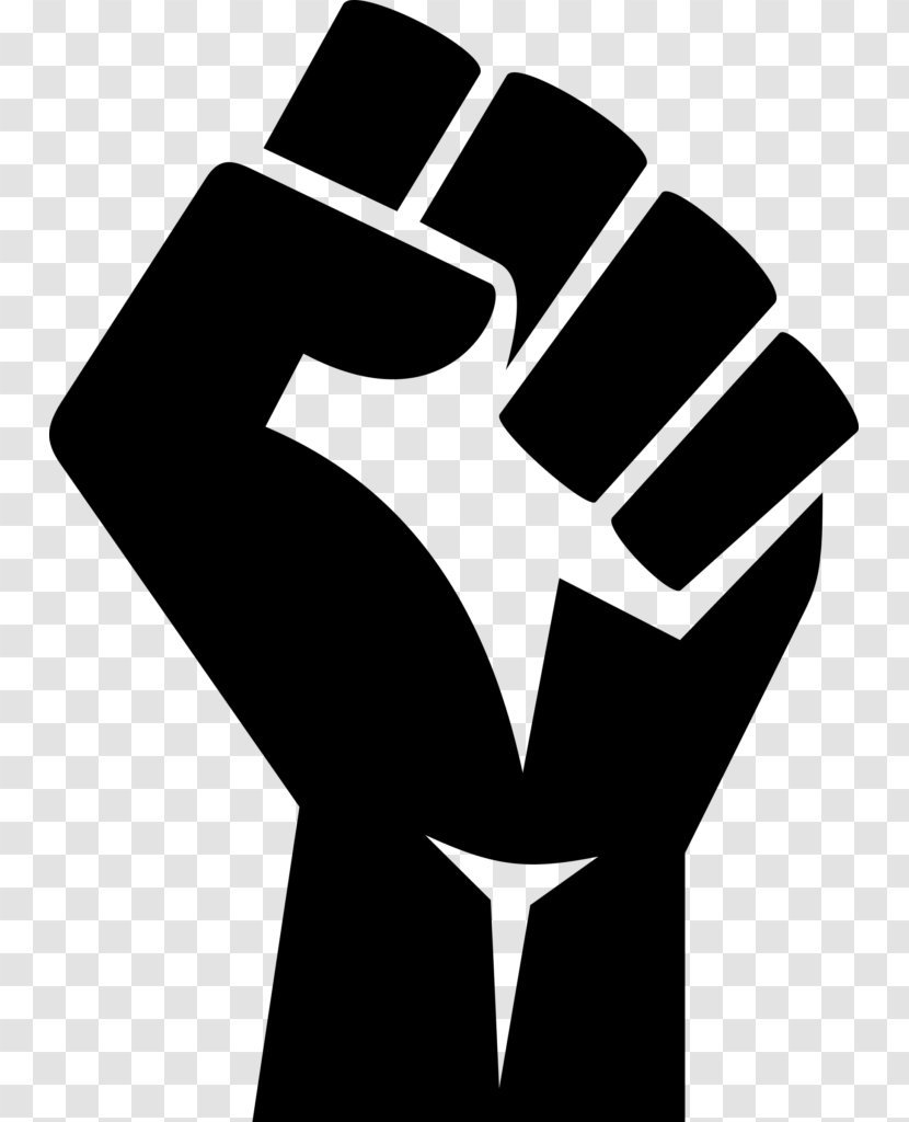 Raised Fist Clip Art Vector Graphics - Blackandwhite - Drawing Transparent PNG