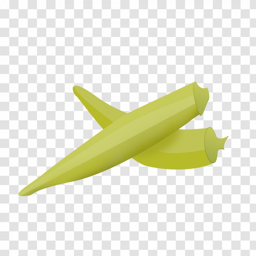 Okra Vegetable Food Image Illustration - Yellow - Vector Transparent PNG