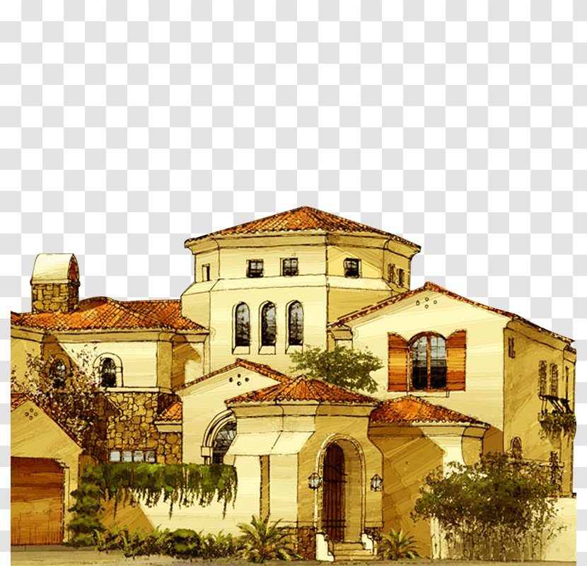 Landscape Architecture - Historic House - Retro Building Transparent PNG