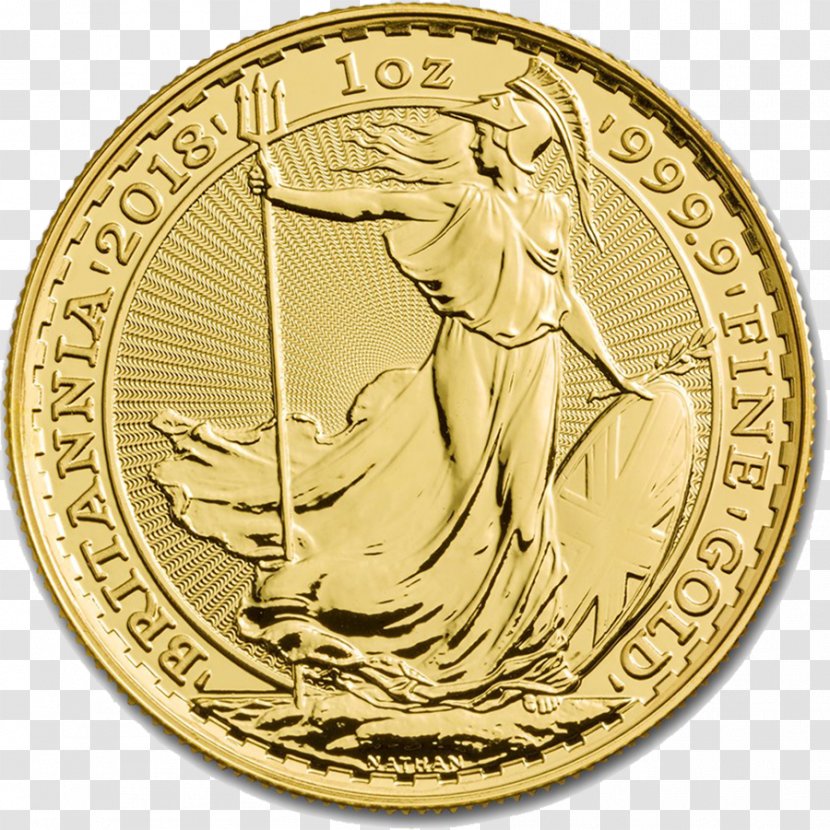 Royal Mint Britannia Bullion Coin Gold - As An Investment - Coins Floating Material Transparent PNG