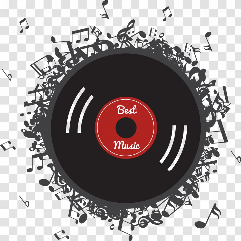 Dynamic Vinyl Record Vector - Silhouette - Frame Transparent PNG