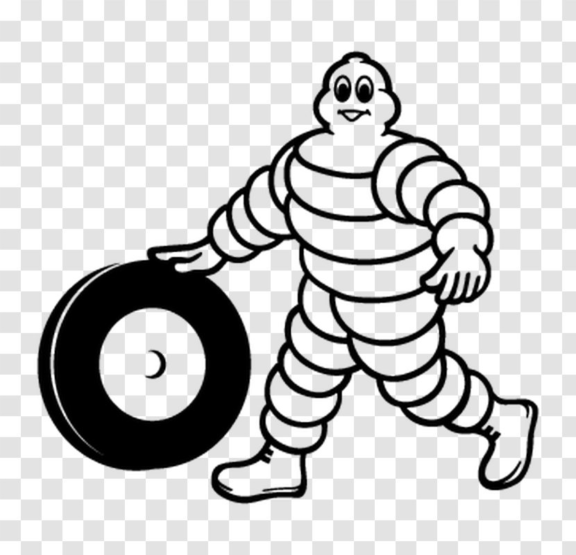 Michelin Man Vector Graphics Motor Vehicle Tires Logo Car - Black And White Transparent PNG