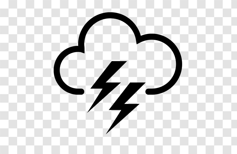 Lightning Cloud Symbol - Cartoon Transparent PNG