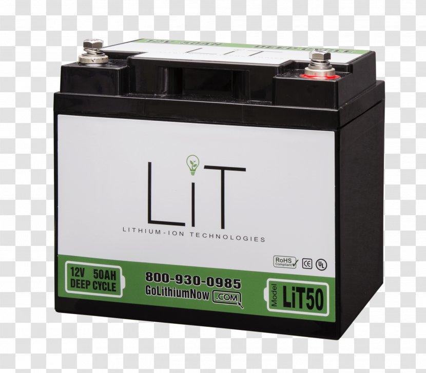Deep-cycle Battery Charger Electric Lithium Lithium-ion - Electronic Device Transparent PNG