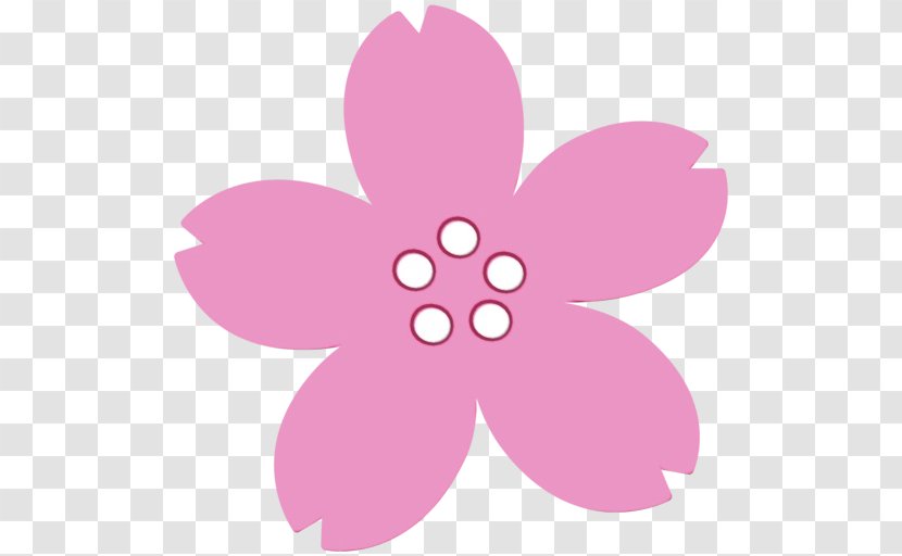 Pink Flower Cartoon - Symbol - Wheel Transparent PNG