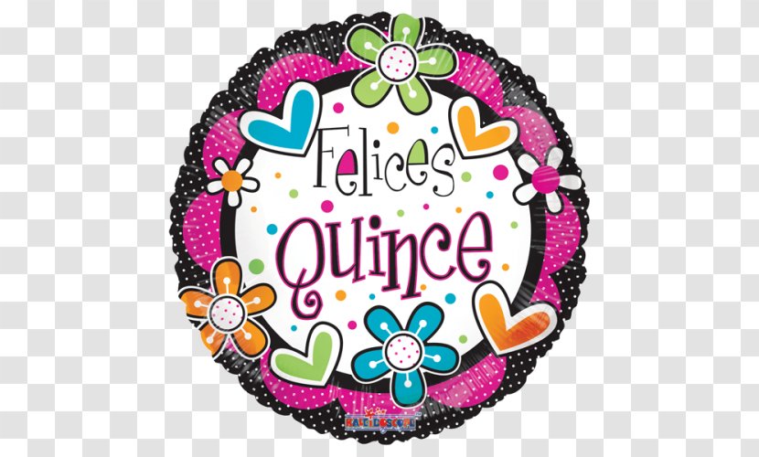 Birthday Happiness Quinceañera Party Toy Balloon - 15 Anos Transparent PNG