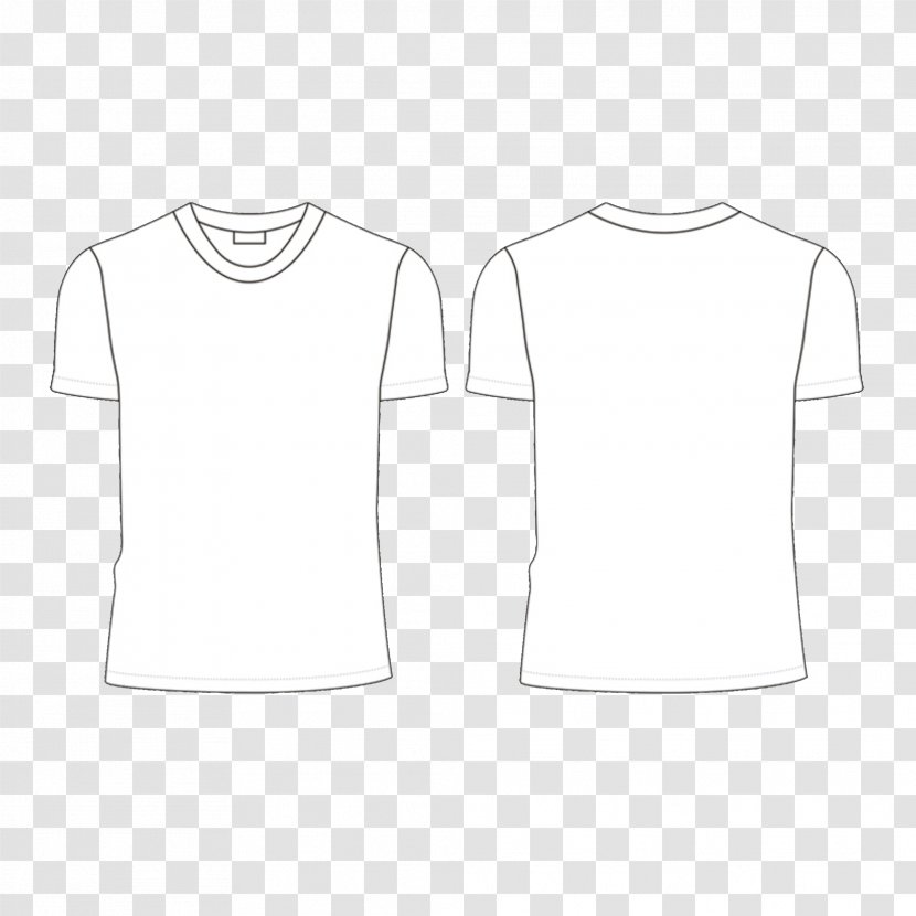 T-shirt White Collar Neck - Top - Vector Material Transparent PNG