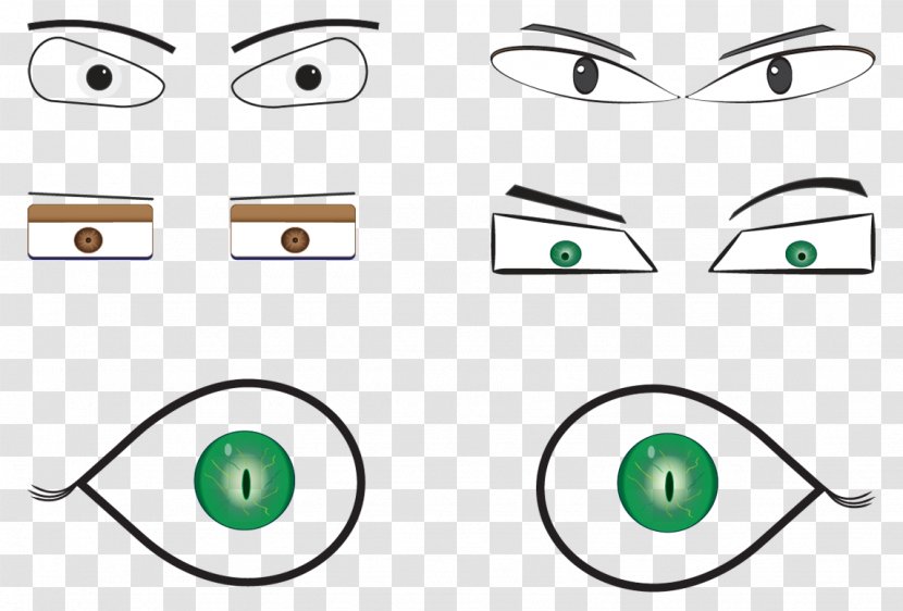 Cartoon Eye Clip Art - Text - Vector Eyes Transparent PNG