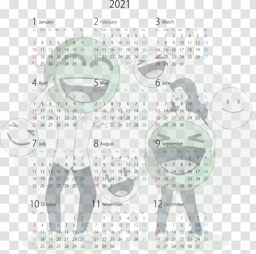 Calendar System Cartoon Font Line Meter Transparent PNG