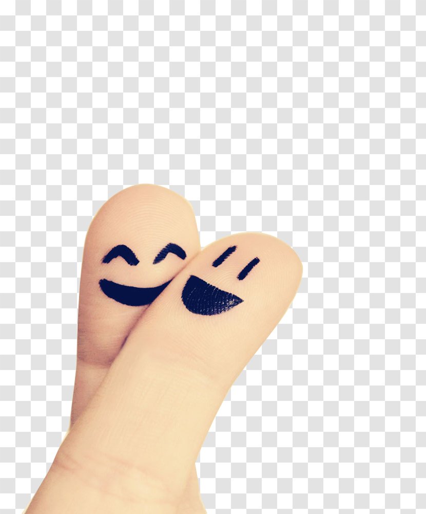 Finger Cartoon - Designer - Free Smiley Fingers To Pull The Material Transparent PNG