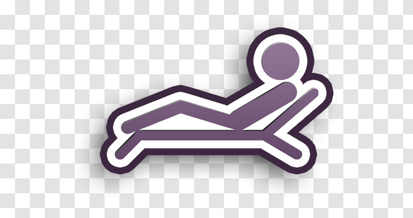 Spa And Relax Icon Man Lying On A Deck Chair Of A Spa Icon People Icon Transparent PNG