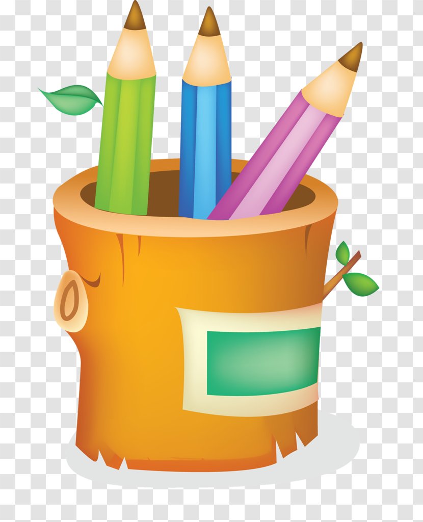 School Pencil - Color - Writing Implement Bucket Transparent PNG