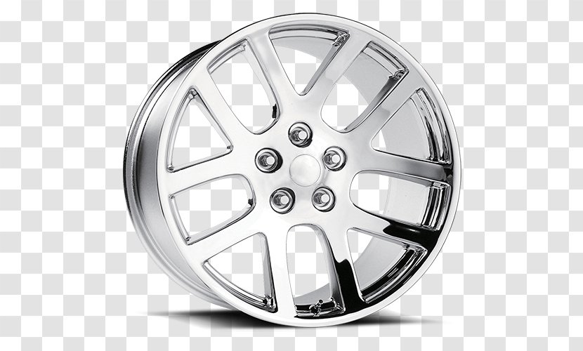 Alloy Wheel Car Spoke Rim - Custom - Chromium Plated Transparent PNG