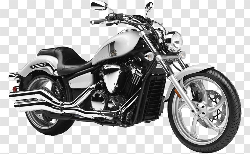 Yamaha Motor Company Honda Shadow Motorcycle Cruiser - Black And White Transparent PNG