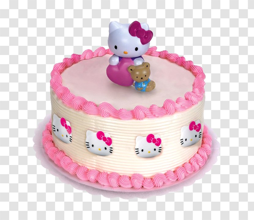 Hello Kitty Cupcake Frosting & Icing Birthday Cake - Wedding Topper Transparent PNG