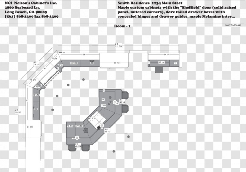 Kitchen Drawing Process Layout Floor Plan - Hardware Accessory - View Transparent PNG