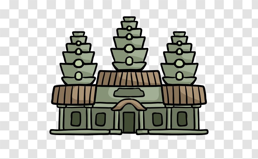 Angkor Wat Thom Monument Clip Art - Landmark Building Transparent PNG