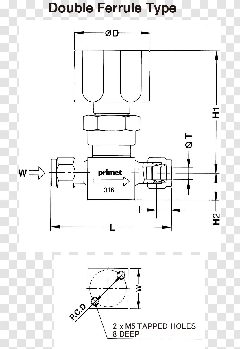 Technical Drawing Gas Piping Diagram - Structure - Dauble Transparent PNG