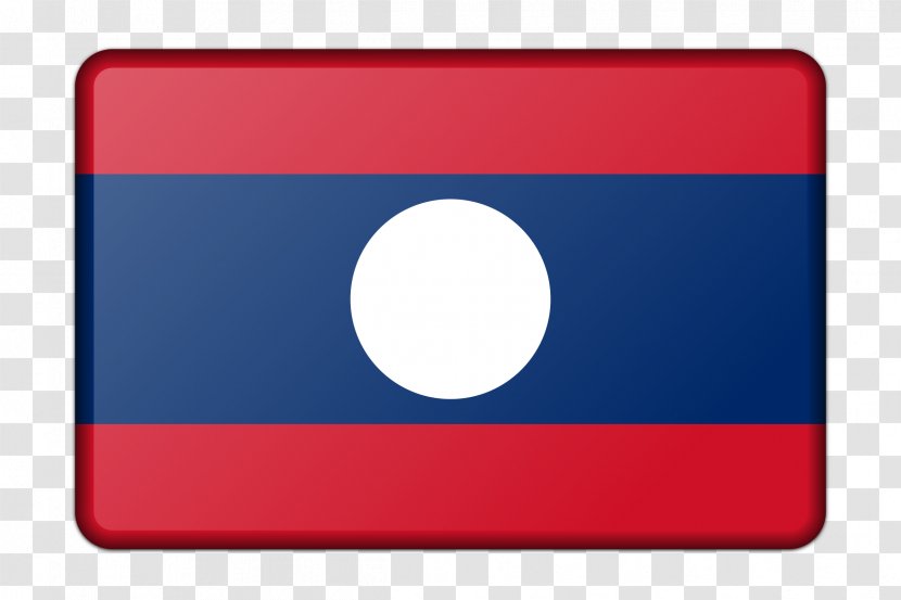 Flag Of Laos Clip Art - Public Domain - Banner Transparent PNG