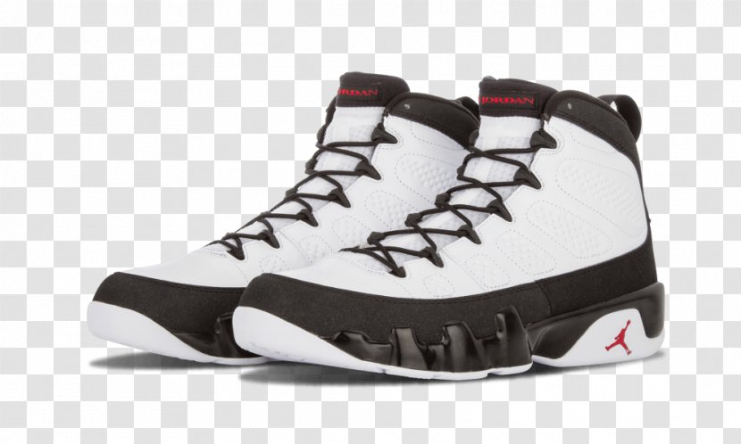 Air Jordan 9 Boys Retro Shoes Black // University Red 302370 Sports Nike Transparent PNG