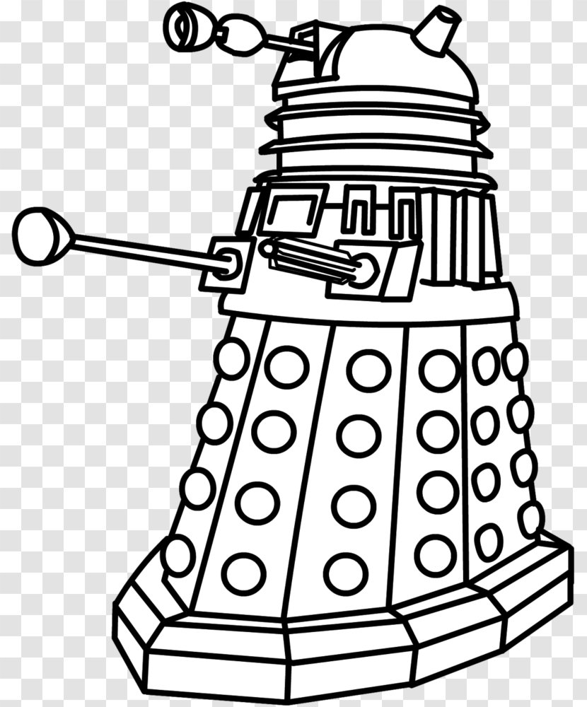 Dalek Drawing TARDIS Coloring Book Ninth Doctor - Tardis - Cartoon Vector Skull Transparent PNG