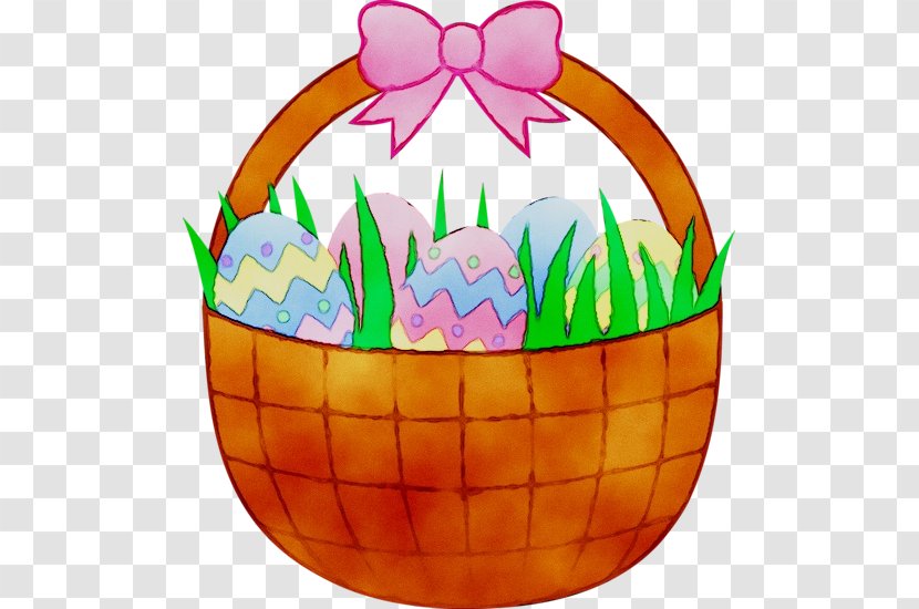 Easter Egg Bunny Basket Clip Art - Traditions - Orange Transparent PNG