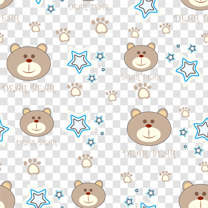 Bear Pattern - Flower - Vector Cute Background Transparent PNG