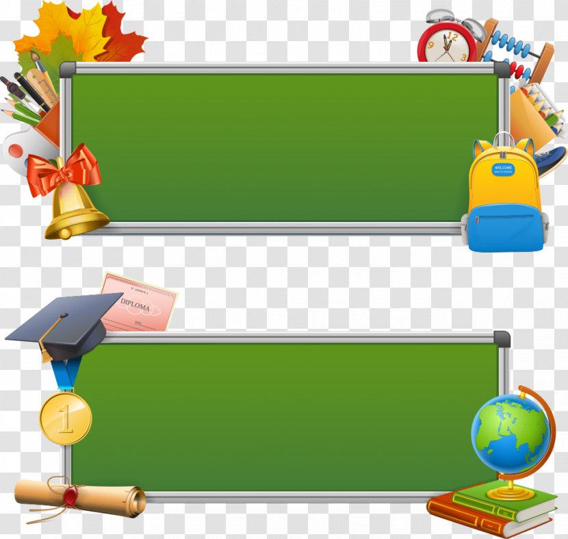 School Stock Illustration Icon - Vector Green Chalkboard Education Transparent PNG