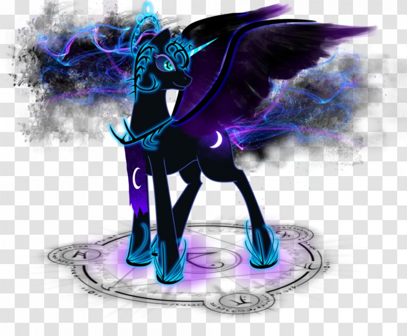 Princess Luna Nightmare DeviantArt Equestria - Mythical Creature - Glowing Moon Transparent PNG
