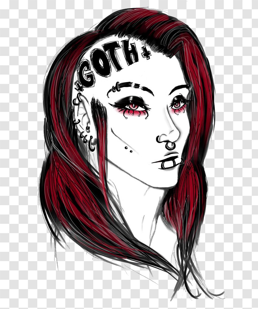 DeviantArt Goth Subculture Drawing Illustration - Watercolor - 80 Transparent PNG